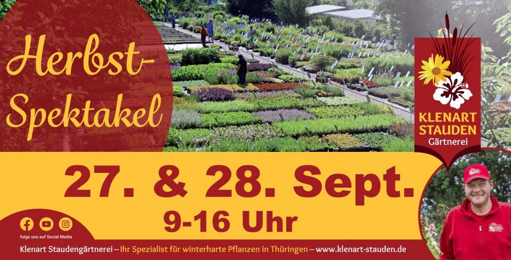 Einladung Herbstspektakel KLENART STAUDEN